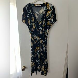 Sunny Girl Floral Wrap Dress